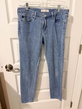 AG + Liberty London Isla Floral Print Straight Skinny Leg Jeans